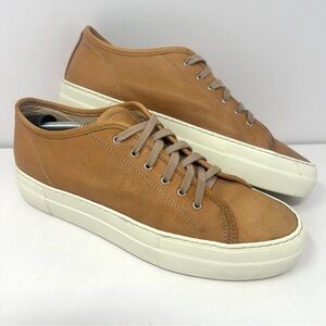 Woman By Common Projects Tournament Low Fashion Sneaker Sz 38 / 8 Tan Leather